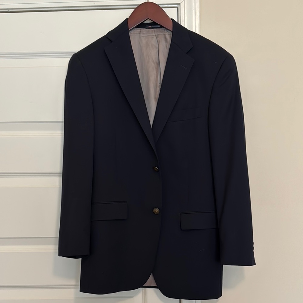 Hart Schaffer Marx Navy Blazer